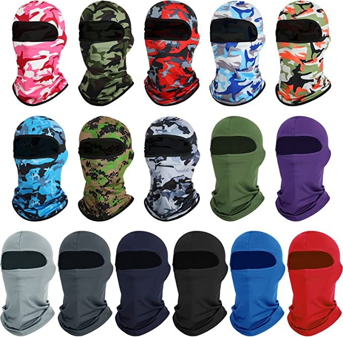 Face Mask for Men Full Face Cover Ski Mask UV Protection Summer Balaclava Sun Protection Mask for Outdoor Sports Camping, Camouflage and Fresh