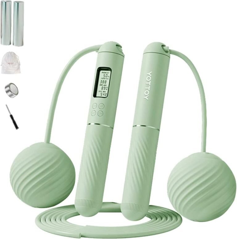 Jump Rope with Counter, Cordless Weighted Skipping Jump Rope for Fitness Exercise, Ropeless Jump Rope with Large Cordless Ball for Women Training Indoor and Outdoor