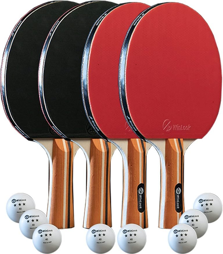 Ping Pong Paddles Sets – Portable Table Tennis Paddle Set with Ping Pong Paddle Case & Ping Pong Balls. Premium Table Tennis Racket Player Set for Indoor & Outdoor Games